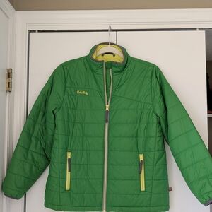 Cabelas Lightweight Outdoor Hunting Primaloft Puffer Green Jacket - Size Youth L